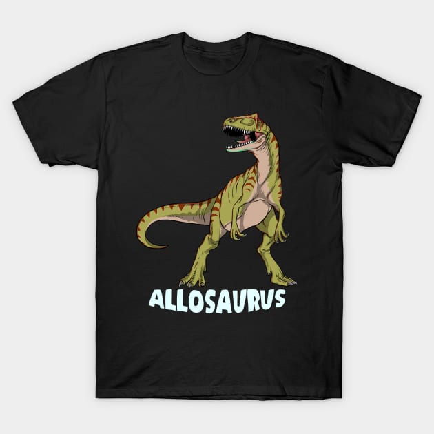 Allosaurus Dinosaur Design T-Shirt by Terra Fossil Merch